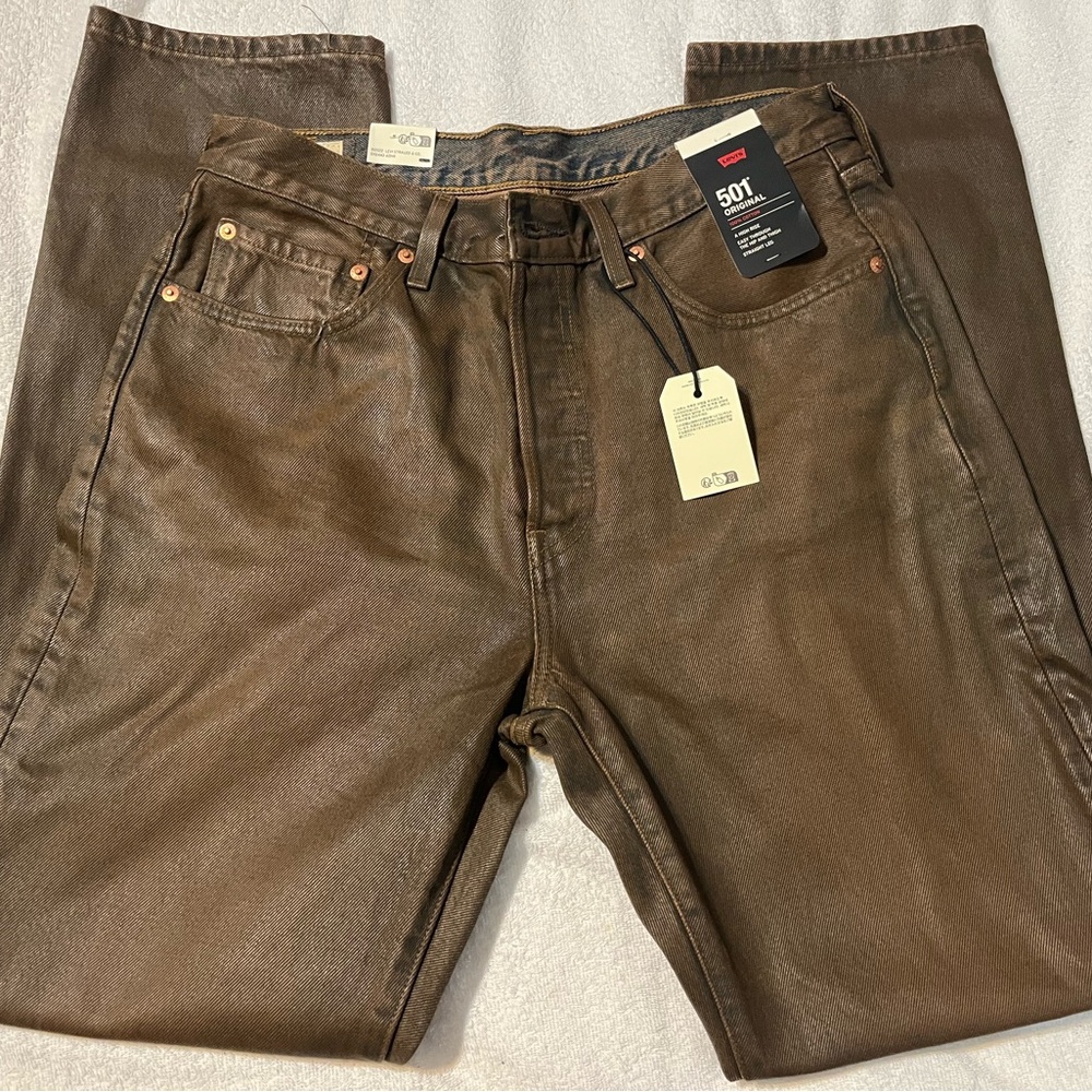 Levi's Women’s PayDay Coated Denim Jeans- Brown - NWT